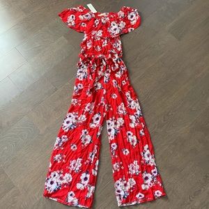Francesca’s Floral Jumpsuit